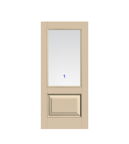 THERMATRU 6'8" Or 8'0" Classic Craft Canvas 2/3 Lite Exterior Prehung Door  CCV22020-LE/CCV22020XC/CCV22020XN/CCV22027_W/ CCV1515_W/CCV822020-LE/CCV822027_W/CCV81515_W