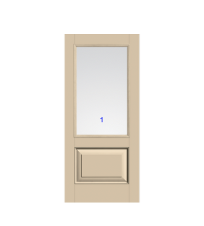 THERMATRU 6'8" Or 8'0" Classic Craft Canvas 2/3 Lite Exterior Prehung Door  CCV22020-LE/CCV22020XC/CCV22020XN/CCV22027_W/ CCV1515_W/CCV822020-LE/CCV822027_W/CCV81515_W