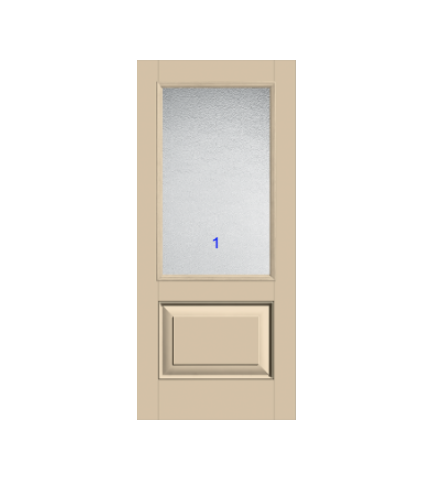 THERMATRU 6'8" Or 8'0" Classic Craft Canvas 2/3 Lite Exterior Prehung Door  CCV22020-LE/CCV22020XC/CCV22020XN/CCV22027_W/ CCV1515_W/CCV822020-LE/CCV822027_W/CCV81515_W