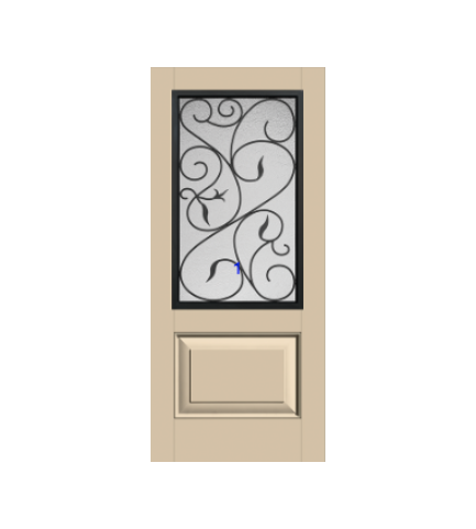 THERMATRU 6'8" Or 8'0" Classic Craft Canvas 2/3 Lite Exterior Prehung Door  CCV22020-LE/CCV22020XC/CCV22020XN/CCV22027_W/ CCV1515_W/CCV822020-LE/CCV822027_W/CCV81515_W