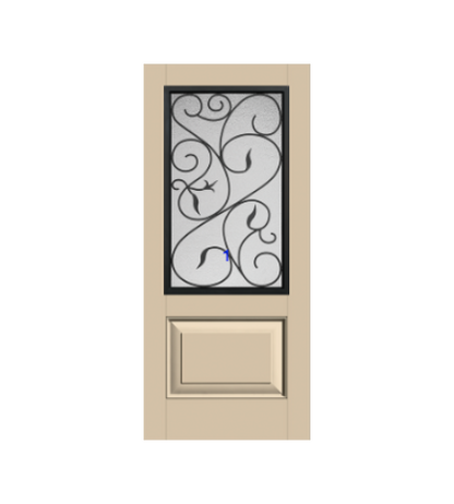 THERMATRU 6'8" Or 8'0" Classic Craft Canvas 2/3 Lite Exterior Prehung Door  CCV22020-LE/CCV22020XC/CCV22020XN/CCV22027_W/ CCV1515_W/CCV822020-LE/CCV822027_W/CCV81515_W