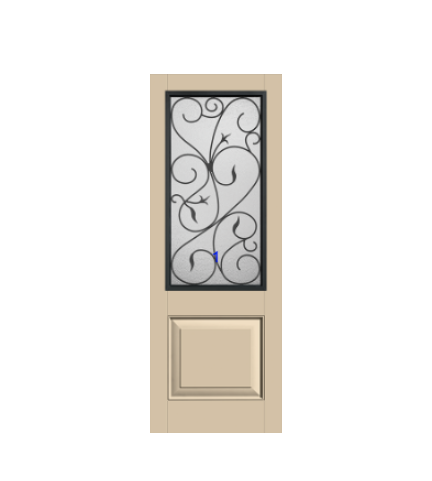 THERMATRU 6'8" Or 8'0" Classic Craft Canvas 2/3 Lite Exterior Prehung Door  CCV22020-LE/CCV22020XC/CCV22020XN/CCV22027_W/ CCV1515_W/CCV822020-LE/CCV822027_W/CCV81515_W