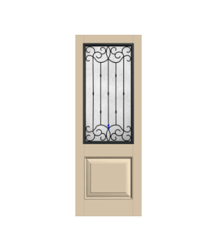 THERMATRU 6'8" Or 8'0" Classic Craft Canvas 2/3 Lite Exterior Prehung Door  CCV22020-LE/CCV22020XC/CCV22020XN/CCV22027_W/ CCV1515_W/CCV822020-LE/CCV822027_W/CCV81515_W
