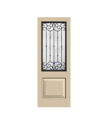 THERMATRU 6'8" Or 8'0" Classic Craft Canvas 2/3 Lite Exterior Prehung Door  CCV22020-LE/CCV22020XC/CCV22020XN/CCV22027_W/ CCV1515_W/CCV822020-LE/CCV822027_W/CCV81515_W