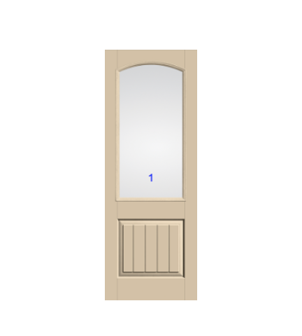 THERMATRU 6'8" Or 8'0" Classic Craft Canvas 2/3 Arch Lite Exterior Prehung Door CCV20537_W/CCV1512_W/CCV820530-LE/CCV820537_W/CCV81512_W