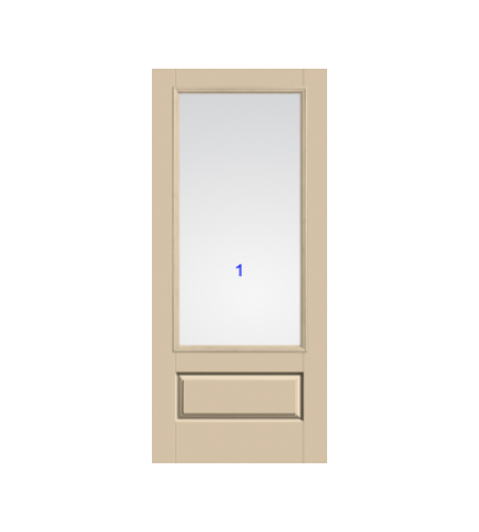 THERMATRU 6'8" Or 8'0" Classic Craft Canvas 3/4 Lite Exterior Prehung Door CCV05020-LE/CCV05027_W/ CCV1519_W/CCV805020-LE/ CCV805027_W/ CCV81519_W