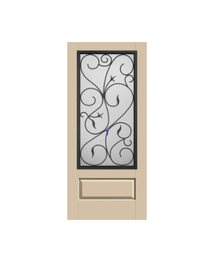 THERMATRU 6'8" Or 8'0" Classic Craft Canvas 3/4 Lite Exterior Prehung Door CCV05020-LE/CCV05027_W/ CCV1519_W/CCV805020-LE/ CCV805027_W/ CCV81519_W