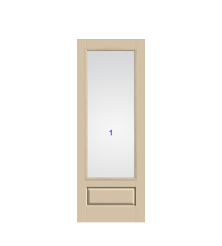 THERMATRU 6'8" Or 8'0" Classic Craft Canvas 3/4 Lite Exterior Prehung Door CCV05020-LE/CCV05027_W/ CCV1519_W/CCV805020-LE/ CCV805027_W/ CCV81519_W