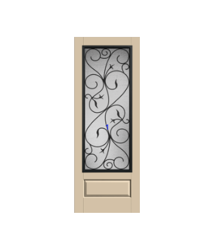 THERMATRU 6'8" Or 8'0" Classic Craft Canvas 3/4 Lite Exterior Prehung Door CCV05020-LE/CCV05027_W/ CCV1519_W/CCV805020-LE/ CCV805027_W/ CCV81519_W