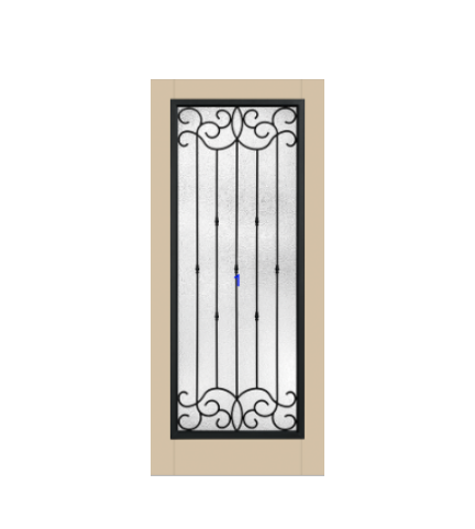 THERMATRU 6'8" Classic Craft Canvas Full Lite Exterior Prehung Door CCV10020-LE/ CCV10027_W/CCV1528_W/ CCV9925_D/ CCV10022_D