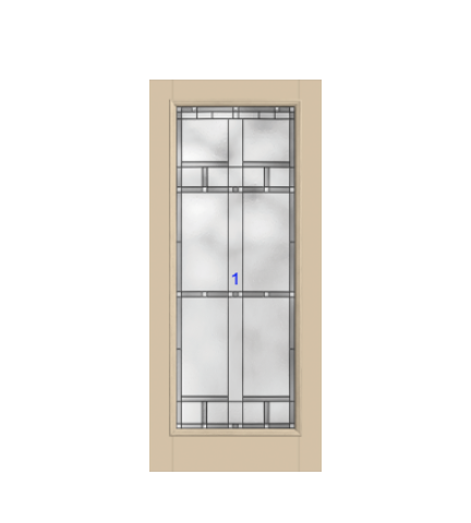 THERMATRU 6'8" Classic Craft Canvas Full Lite Exterior Prehung Door CCV10020-LE/ CCV10027_W/CCV1528_W/ CCV9925_D/ CCV10022_D