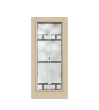 THERMATRU 6'8" Classic Craft Canvas Full Lite Exterior Prehung Door CCV10020-LE/ CCV10027_W/CCV1528_W/ CCV9925_D/ CCV10022_D