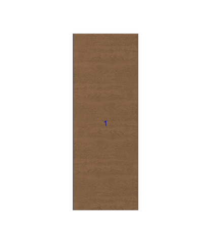 THERMATRU 6'8", 7'0" Or 8'0" Classic Craft Walnut Flush Exterior Prehung Door CCW1000/CCW81000