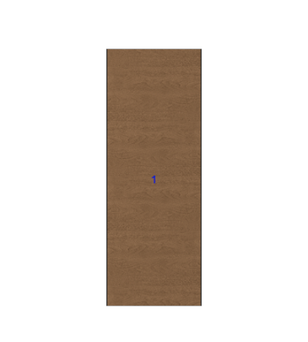 THERMATRU 6'8", 7'0" Or 8'0" Classic Craft Walnut Flush Exterior Prehung Door CCW1000/CCW81000