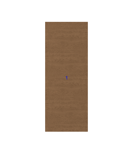 THERMATRU 6'8", 7'0" Or 8'0" Classic Craft Walnut Flush Exterior Prehung Door CCW1000/CCW81000