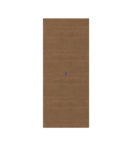 THERMATRU 6'8", 7'0" Or 8'0" Classic Craft Walnut Flush Exterior Prehung Door CCW1000/CCW81000