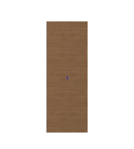 THERMATRU 6'8", 7'0" Or 8'0" Classic Craft Walnut Flush Exterior Prehung Door CCW1000/CCW81000