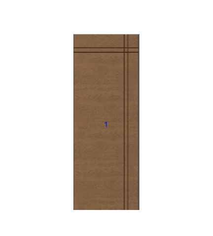 THERMATRU 6'8", 7'0" Or 8'0" Classic Craft Walnut Flush Exterior Prehung Door CCW900L/ CCW8900L