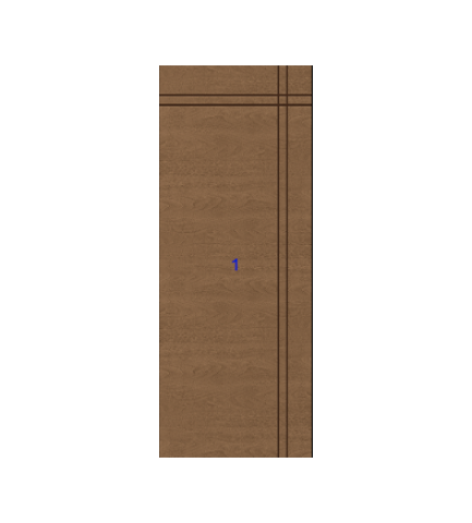 THERMATRU 6'8", 7'0" Or 8'0" Classic Craft Walnut Flush Exterior Prehung Door CCW900L/ CCW8900L