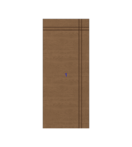 THERMATRU 6'8", 7'0" Or 8'0" Classic Craft Walnut Flush Exterior Prehung Door CCW900L/ CCW8900L