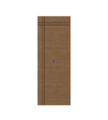 THERMATRU 6'8", 7'0" Or 8'0" Classic Craft Walnut Flush Exterior Prehung Door  CCW900R/CCW8900R