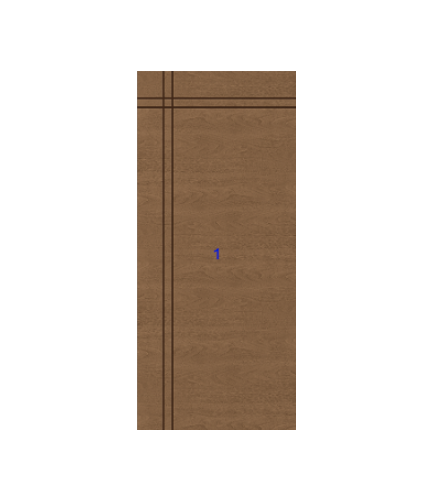 THERMATRU 6'8", 7'0" Or 8'0" Classic Craft Walnut Flush Exterior Prehung Door  CCW900R/CCW8900R
