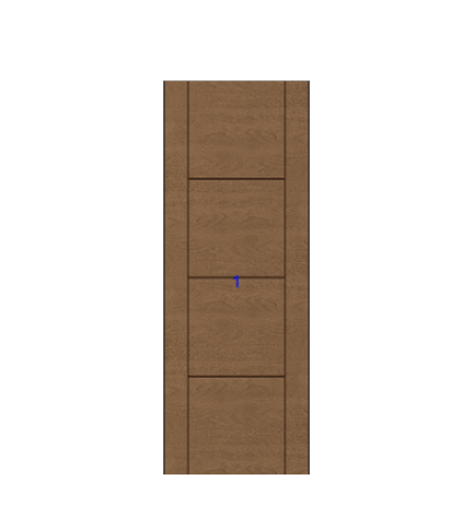 THERMATRU 6'8", 7'0" Or 8'0" Classic Craft Walnut Flush Exterior Prehung Door   CCW903/ CCW8903