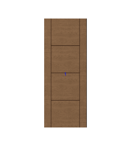 THERMATRU 6'8", 7'0" Or 8'0" Classic Craft Walnut Flush Exterior Prehung Door   CCW903/ CCW8903
