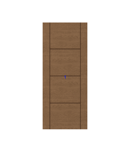 THERMATRU 6'8", 7'0" Or 8'0" Classic Craft Walnut Flush Exterior Prehung Door   CCW903/ CCW8903