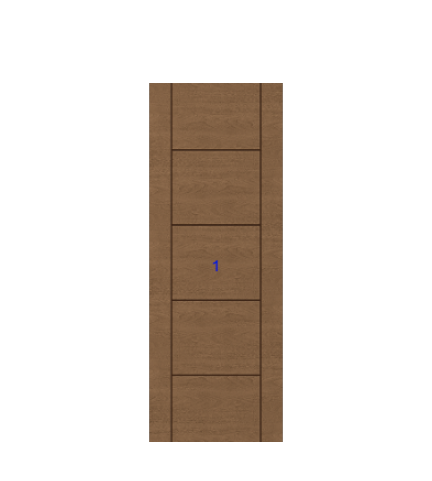 THERMATRU 6'8", 7'0" Or 8'0" Classic Craft Walnut Flush Exterior Prehung Door   CCW903/ CCW8903