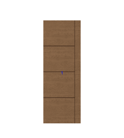 THERMATRU 6'8", 7'0" Or 8'0" Classic Craft Walnut Flush Exterior Prehung Door CCW8904L/ CCW904L