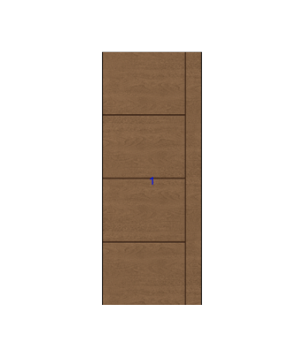 THERMATRU 6'8", 7'0" Or 8'0" Classic Craft Walnut Flush Exterior Prehung Door CCW8904L/ CCW904L