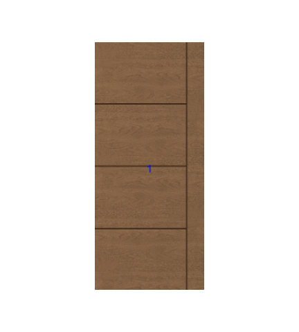 THERMATRU 6'8", 7'0" Or 8'0" Classic Craft Walnut Flush Exterior Prehung Door CCW8904L/ CCW904L