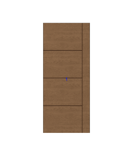 THERMATRU 6'8", 7'0" Or 8'0" Classic Craft Walnut Flush Exterior Prehung Door CCW8904L/ CCW904L