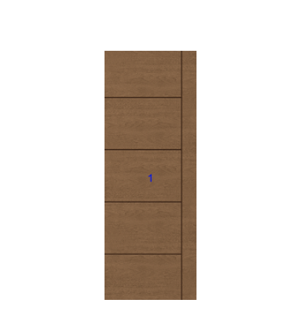THERMATRU 6'8", 7'0" Or 8'0" Classic Craft Walnut Flush Exterior Prehung Door CCW8904L/ CCW904L