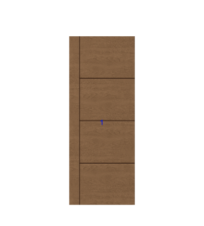 THERMATRU 6'8", 7'0" Or 8'0" Classic Craft Walnut Flush Exterior Prehung Door CCW8904R/ CCW904R