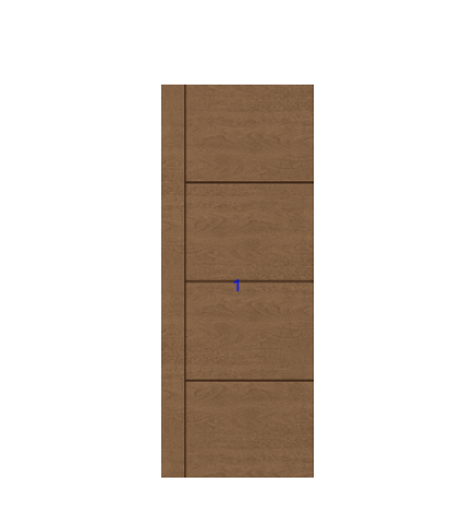 THERMATRU 6'8", 7'0" Or 8'0" Classic Craft Walnut Flush Exterior Prehung Door CCW8904R/ CCW904R