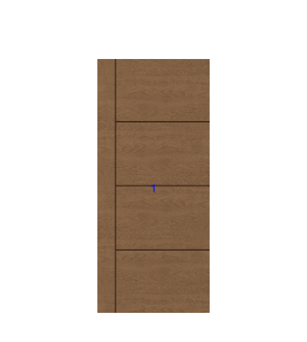 THERMATRU 6'8", 7'0" Or 8'0" Classic Craft Walnut Flush Exterior Prehung Door CCW8904R/ CCW904R