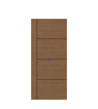THERMATRU 6'8", 7'0" Or 8'0" Classic Craft Walnut Flush Exterior Prehung Door CCW8904R/ CCW904R