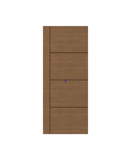 THERMATRU 6'8", 7'0" Or 8'0" Classic Craft Walnut Flush Exterior Prehung Door CCW8904R/ CCW904R