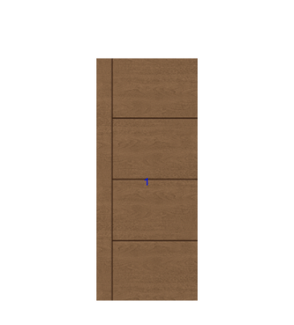 THERMATRU 6'8", 7'0" Or 8'0" Classic Craft Walnut Flush Exterior Prehung Door CCW8904R/ CCW904R