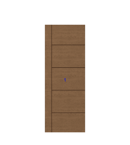 THERMATRU 6'8", 7'0" Or 8'0" Classic Craft Walnut Flush Exterior Prehung Door CCW8904R/ CCW904R