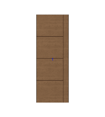 THERMATRU 6'8", 7'0" Or 8'0" Classic Craft Walnut Flush Exterior Prehung Door CCW8904L/ CCW904L