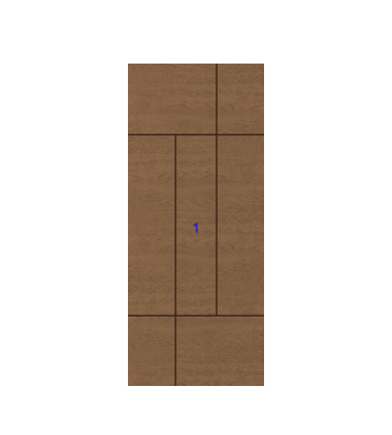 THERMATRU 6'8", 7'0" Or 8'0" Classic Craft Walnut Flush Exterior Prehung Door CCW906L/CCW8906L