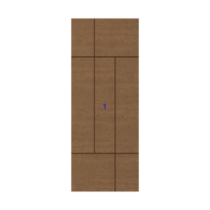 THERMATRU 6'8", 7'0" Or 8'0" Classic Craft Walnut Flush Exterior Prehung Door CCW906R/CCW8906R