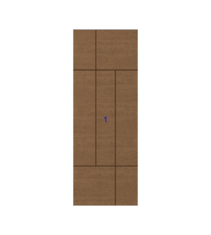 THERMATRU 6'8", 7'0" Or 8'0" Classic Craft Walnut Flush Exterior Prehung Door CCW906R/CCW8906R