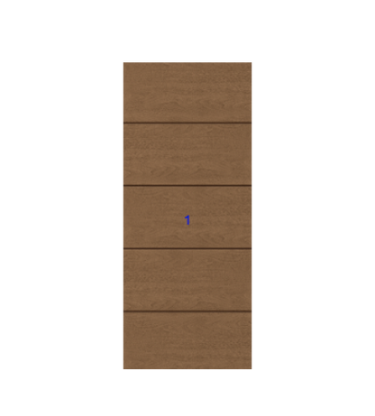 THERMATRU 6'8", 7'0" Or 8'0" Classic Craft Walnut Grained Flush Exterior Prehung Door CCW905/ CCW8905