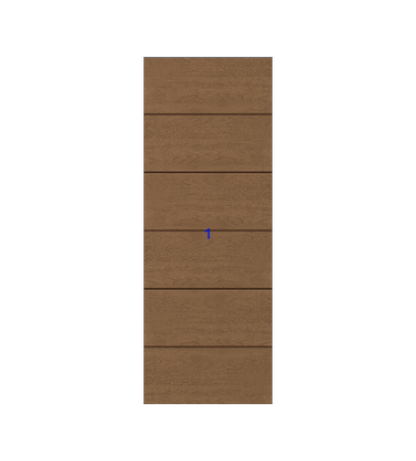 THERMATRU 6'8", 7'0" Or 8'0" Classic Craft Walnut Grained Flush Exterior Prehung Door CCW905/ CCW8905