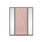THERMATRU 3'0" X 6'8" Or 8'0" Classic Craft Mahogany Square Top Full Plank Exterior Prehung Door With 2 Clear Low-E Direct Set Sidelights