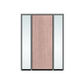 THERMATRU 3'0" X 6'8" Or 8'0" Classic Craft Mahogany Square Top Full Plank Exterior Prehung Door With 2 Clear Low-E Direct Set Sidelights